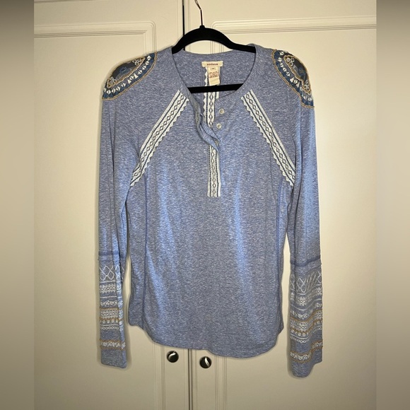 Sundance Beaded Henley - Picture 1 of 9
